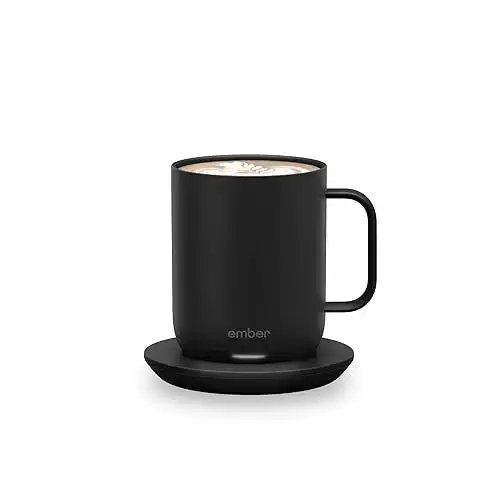 Ember Temperature Control Smart Mug 2, 10 oz, Black, 1.5-hr Battery Life - App Controlled Heated Coffee Mug - Improved Design