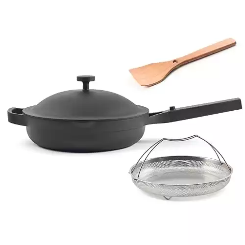 Our Place Always Pan 2.0-26.7 cm Nonstick, Toxin-Free Ceramic Cookware | Versatile Frying Pan, Skillet, Saute Pan | Stainless Steel Handle | Oven Safe | Lightweight Aluminum Body | Char