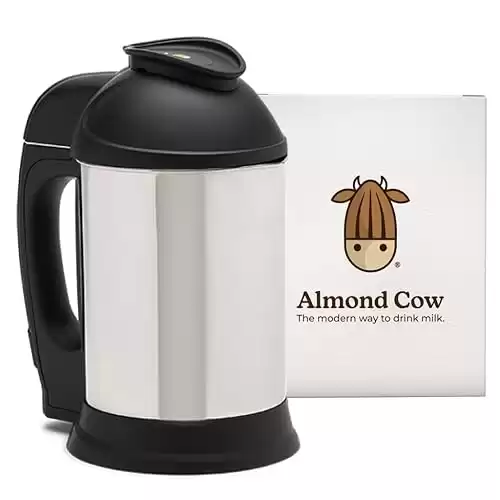 Almond Cow Milk Maker Machine, Plant Based Milk Maker for Homemade Almond Milk, Soy Milk, Oat Milk, Cashew Nut Milk, & More, Handy Stainless Steel Food Making Machines, Makes 5-6 Cups Per Batch, 1...