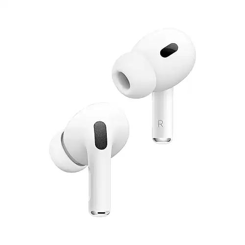 Apple AirPods Pro 2 Wireless Earbuds, Bluetooth Headphones, Active Noise Cancellation, Transparency, Personalized Spatial Audio, High-Fidelity Sound, H2 Chip, USB-C Charging