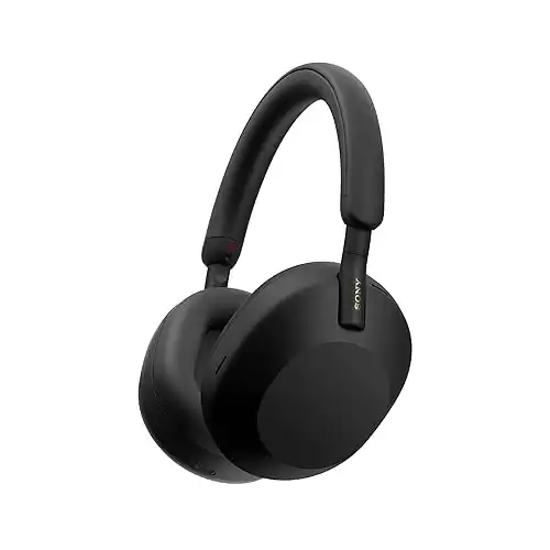 Sony WH-1000XM5 Wireless Industry Leading Noise Cancelling headphones with Auto Noise Cancelling Optimizer, crystal clear hands-free calling, and Alexa Voice Control, Black