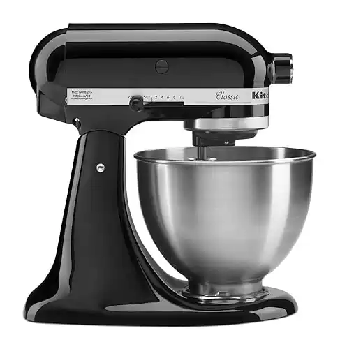 KitchenAid Classic Series 4.5-Quart Tilt-Head Stand Mixer, Onyx Black, K45SSOB