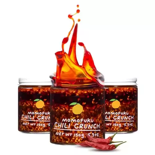 Momofuku Original Chili Crunch Multipack by David Chang, 3 Pack (5.3 Ounces Each), Chili Oil with Crunchy Garlic and Shallots, Spicy Chili Crisp for Cooking as Sauce or Topping